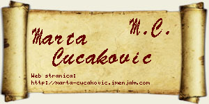 Marta Čučaković vizit kartica